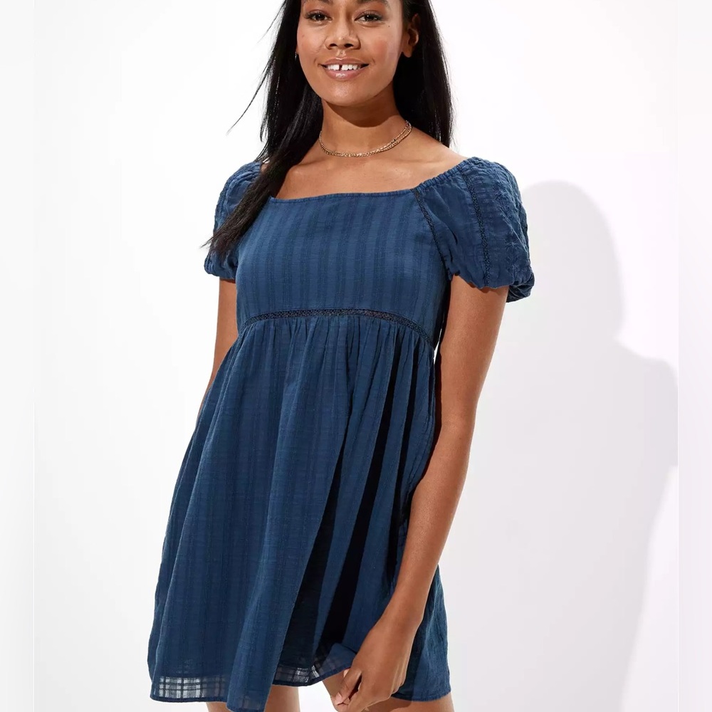 American Eagle Babydoll Puff Sleeve Dress